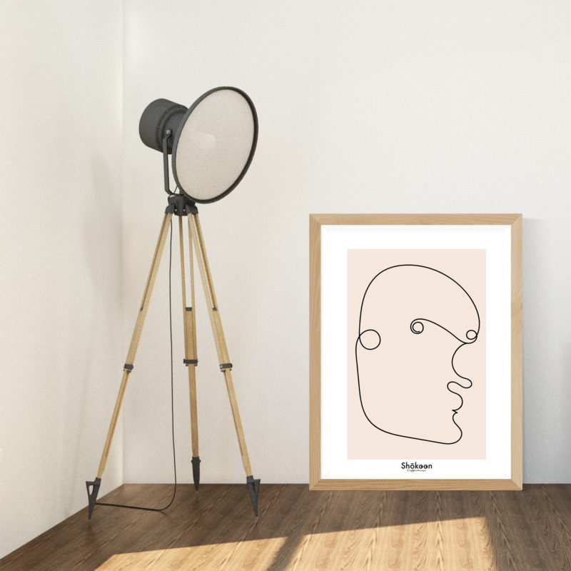 affiche-poster-deco-minimaliste-abstrait-lineart-boheme-visage-homme-www-shokoon-lafficheuse-com