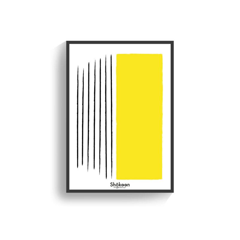 affiche-poster-deco-murale-moderne-design-graphique-forme-geometrique-ligne-jaune-noir-blanc-www-shokoon-lafficheuse-com