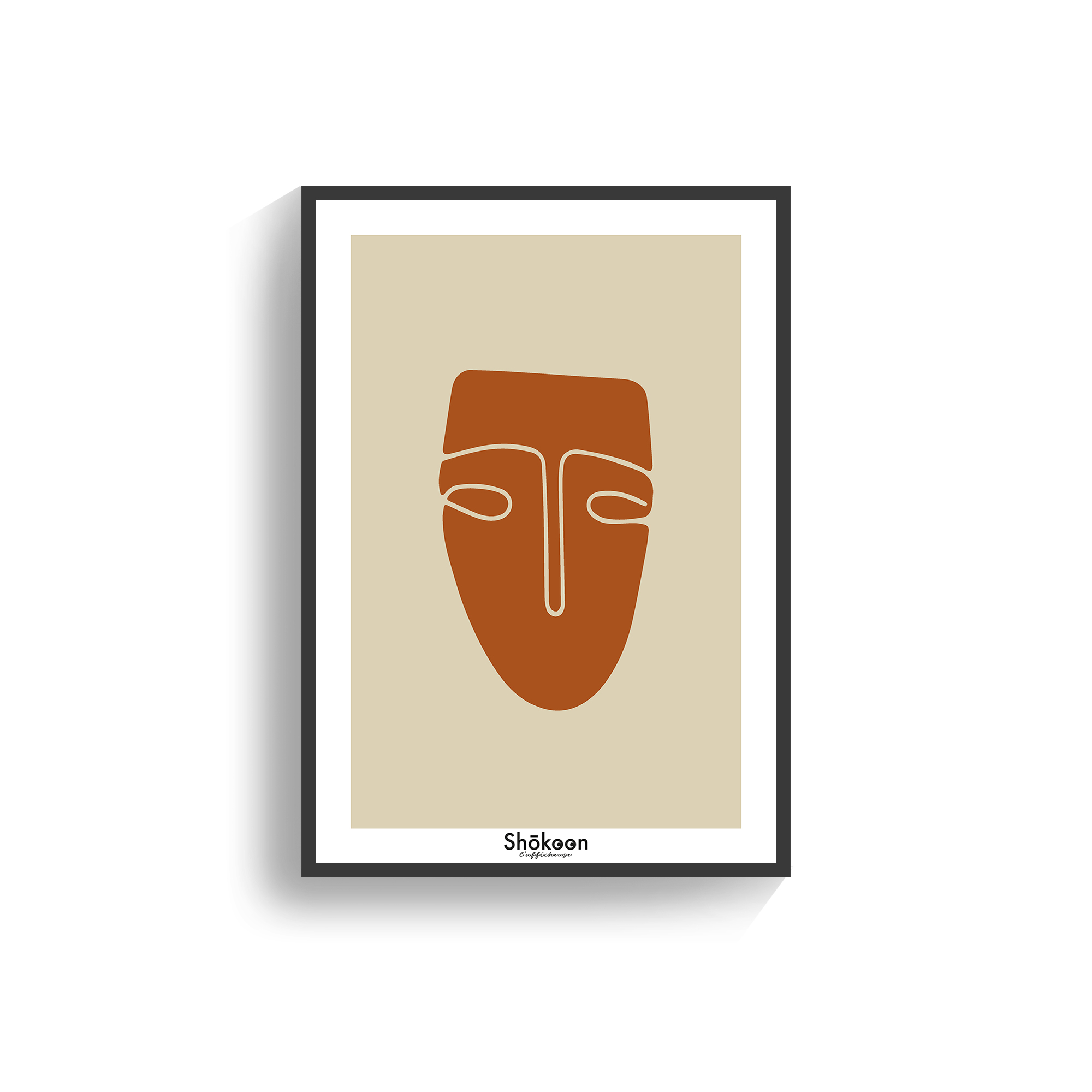 affiche-ethnique-terracotta-boheme-masque-boho-www-shokoonlafficheuse-com