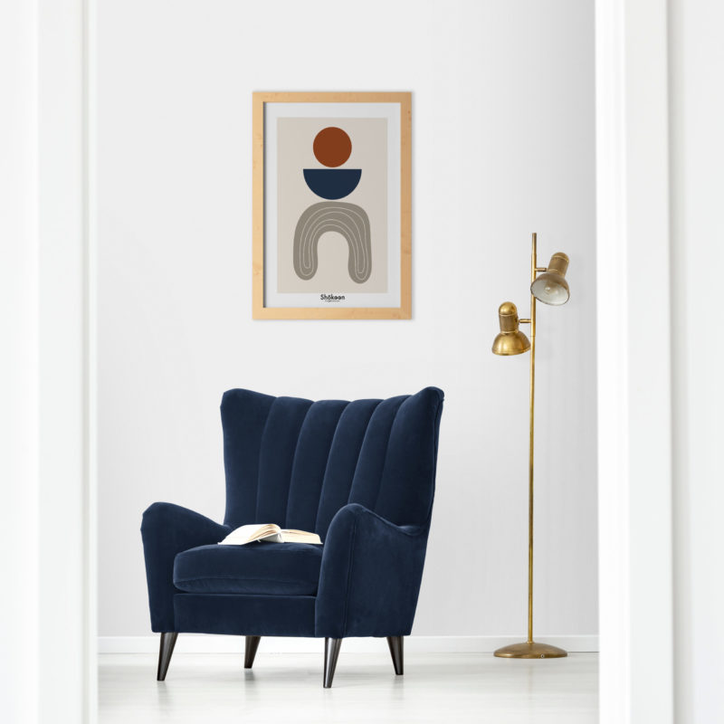 affiche-poster-tendance-deco-intérieur-forme-abstraite-minimaliste-geometrique-terracotta-bleu-beige-shokoonlafficheuse.com